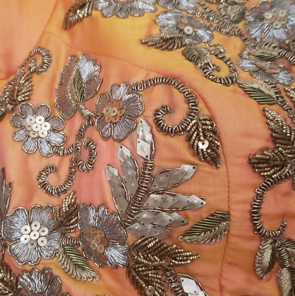 New never worn Indian silk lengha w beaded blouse - Picture 3 of 3